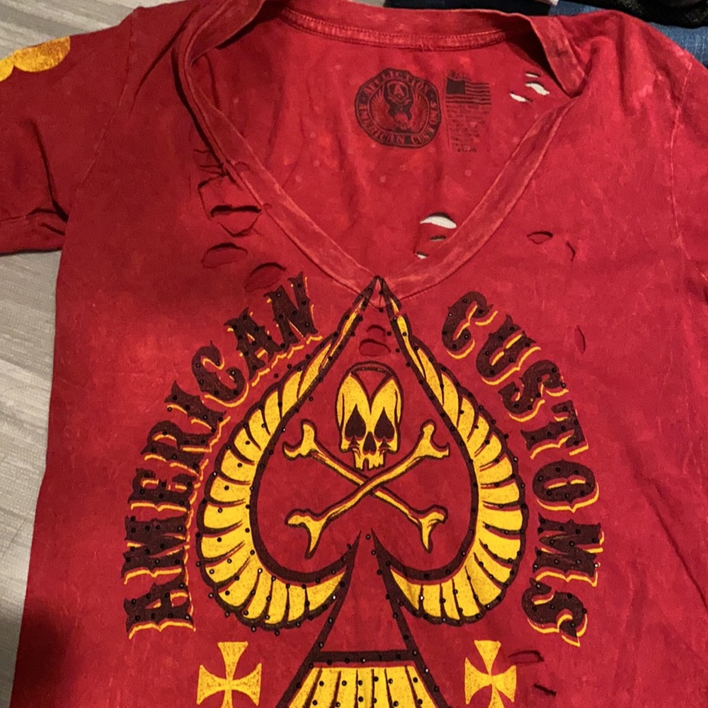 Like New American Customs Affliction Top View 2